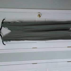 Nordstrom Rack Olive Green V- Neck Tie shoulder dress (NWOT)